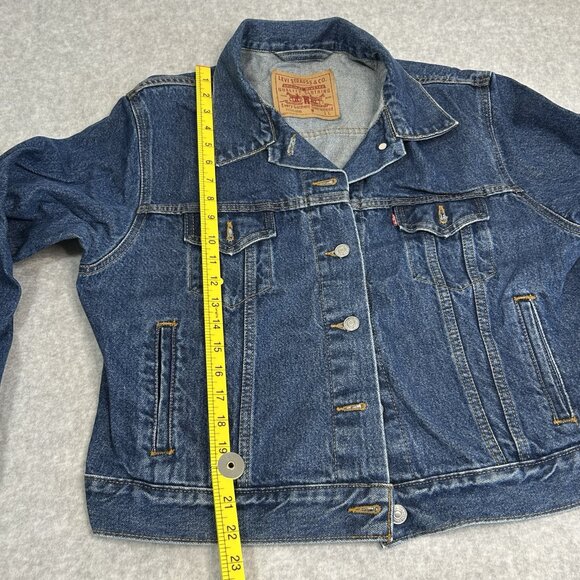 Vintage Levis Blue Denim Trucker Jean Jacket Women's Size Large 77715-0289 - Picture 3 of 10